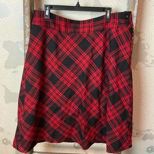 Talbots wool blend plaid skirt 16 petite